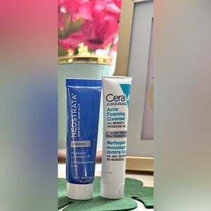 Neostrata Luminous Lift and CeraVe anti acne foaming cleanser set